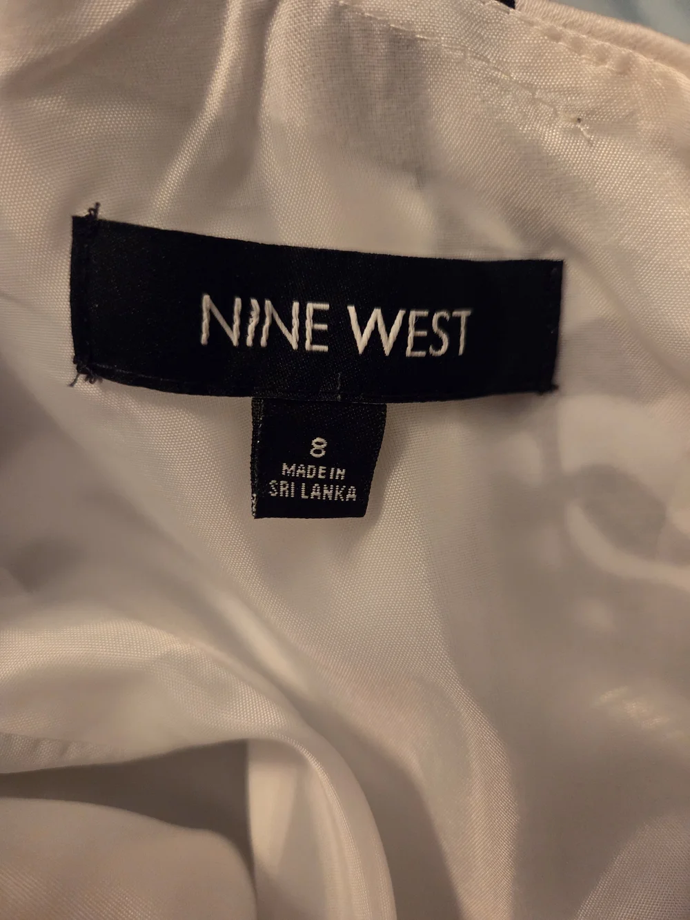 Nine West Black & White Floral Midi Dress with Red Floral Border NWT - Picture 12 of 14
